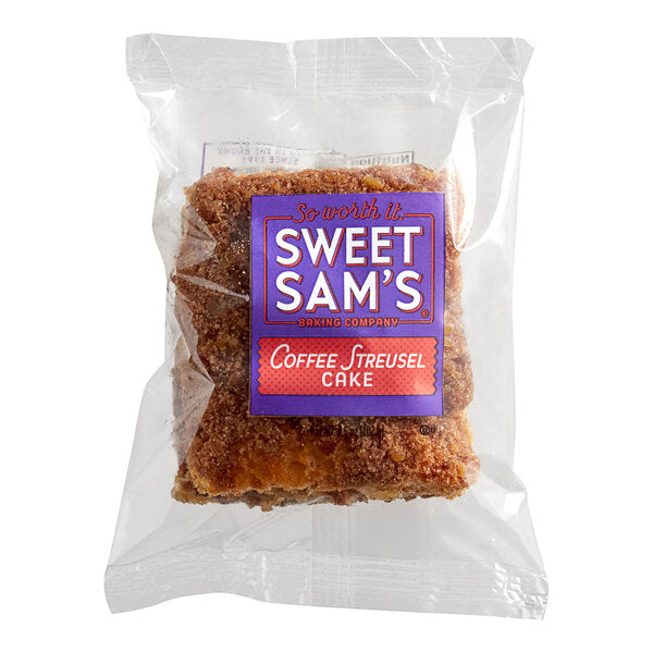 Sweet Sam's Individually Wrapped Streusel Coffee Cake - 12/Case