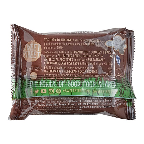 Sweet Street Desserts Frozen Gluten-Free Honduran Chocolate Brownie 2.8 oz. - 48/Case