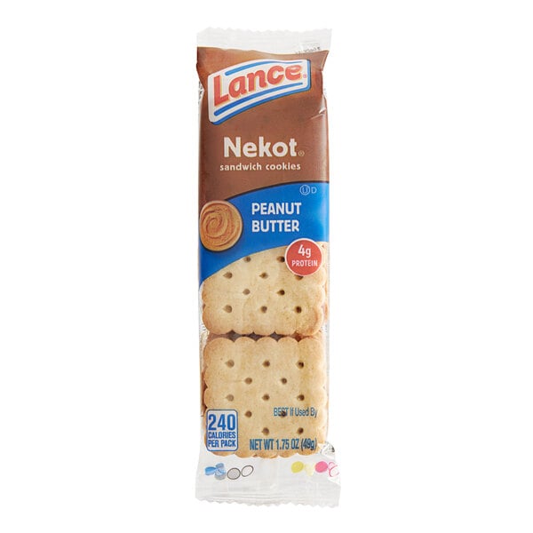 Lance Nekot Vanilla Cookie with Peanut Butter Filling 20 Count Box - 6/Case