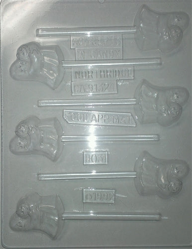 Ghost With Pumpkin Sucker Chocolate Mold