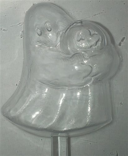 Ghost With Pumpkin Sucker Chocolate Mold