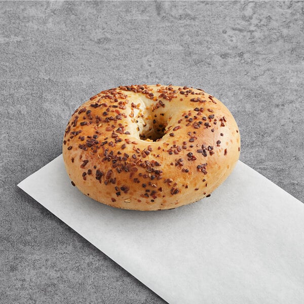 Just Bagels Authentic New York Garlic Bagel 4 oz. - 48/Case