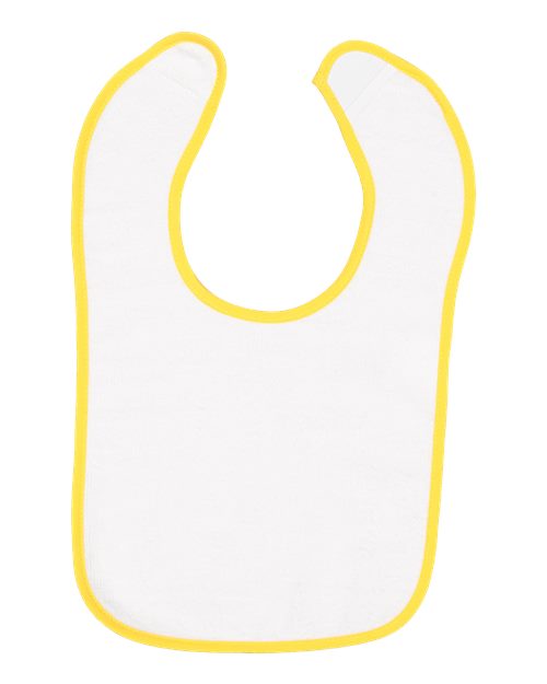 Rabbit Skins Infant Contrast Trim Terry Bib