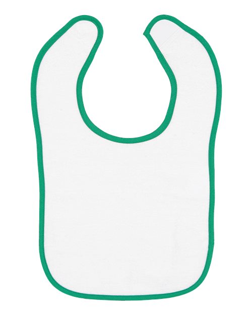 Rabbit Skins Infant Contrast Trim Terry Bib