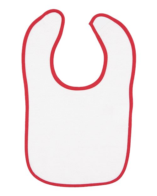 Rabbit Skins Infant Contrast Trim Terry Bib