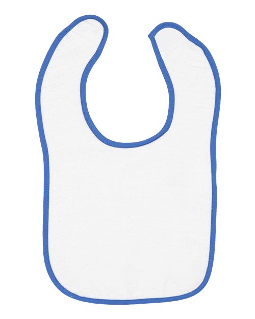 Rabbit Skins Infant Contrast Trim Terry Bib