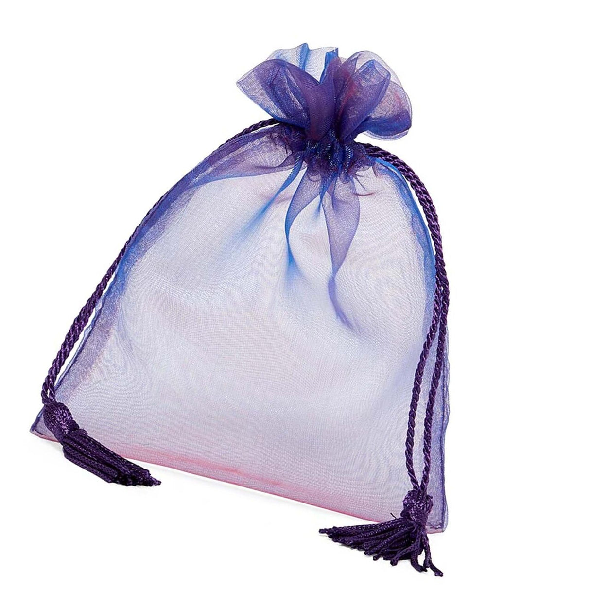 Jewel Tone Iridescent Sheer Tasseled Bags 3'' x 4'' for Weddings
