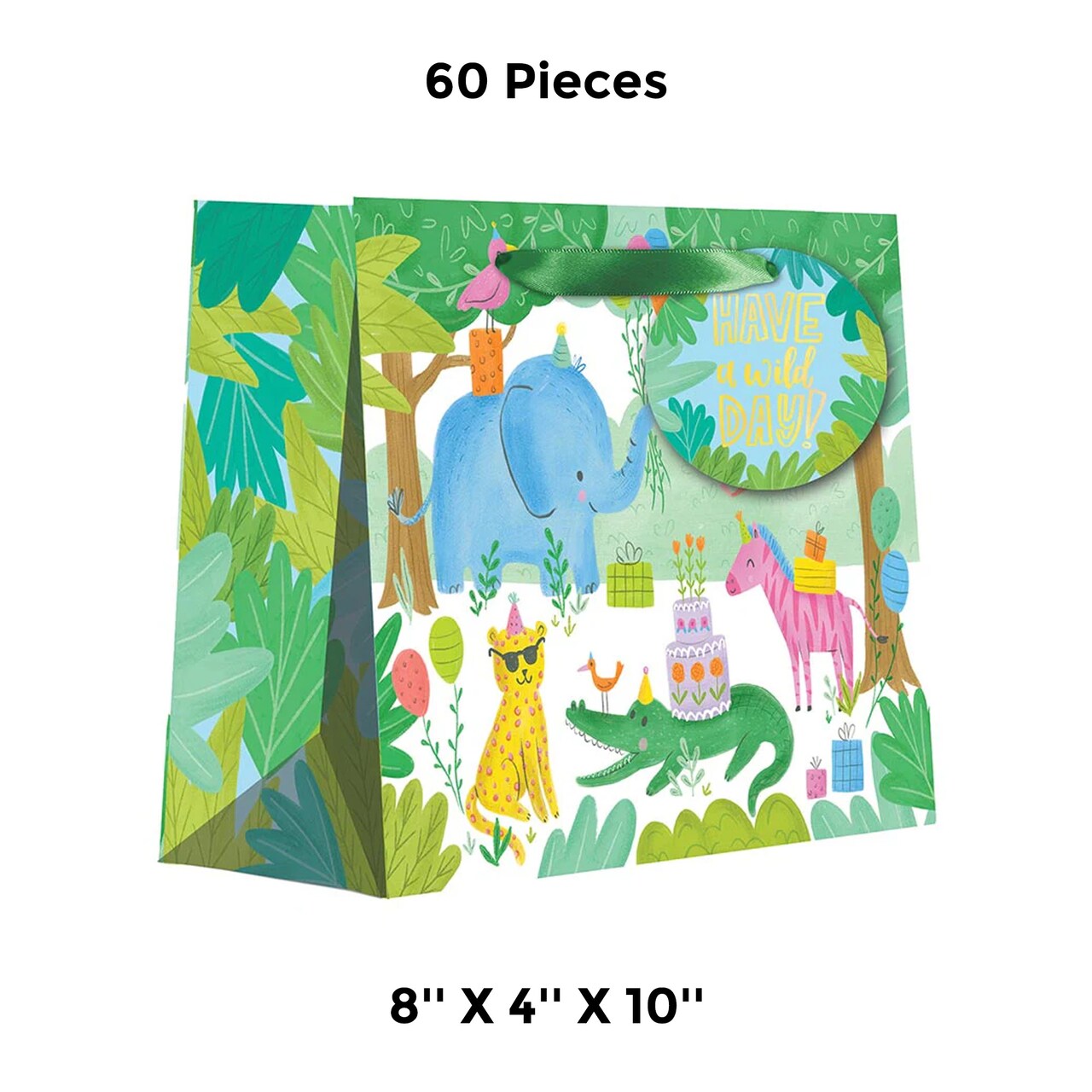 Patterned Gift Bags 8" X 4" X 10" Premium Paper Packaging