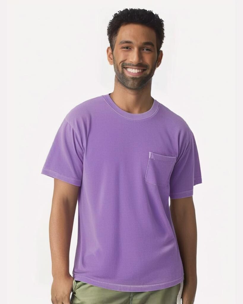 Comfort Colors® Garment-Dyed Heavyweight Pocket Crewneck Short Sleeve T-Shirt
