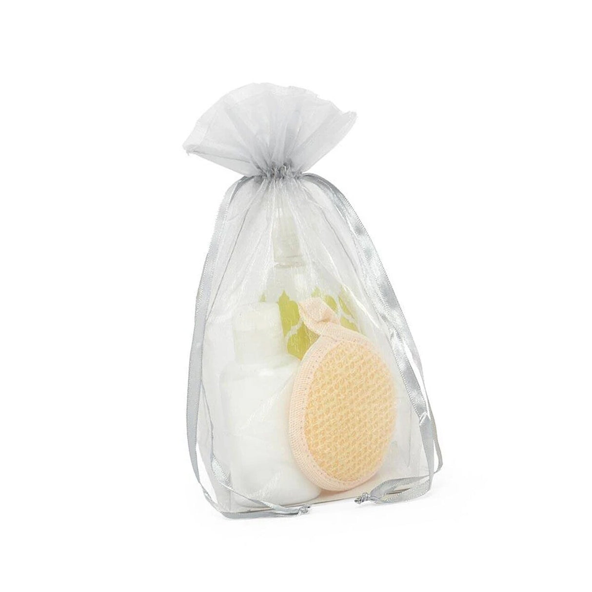 Cardboard Square Bottom Organza Bags 4'' x 4'' x 9 1/2'' for Small Gifts