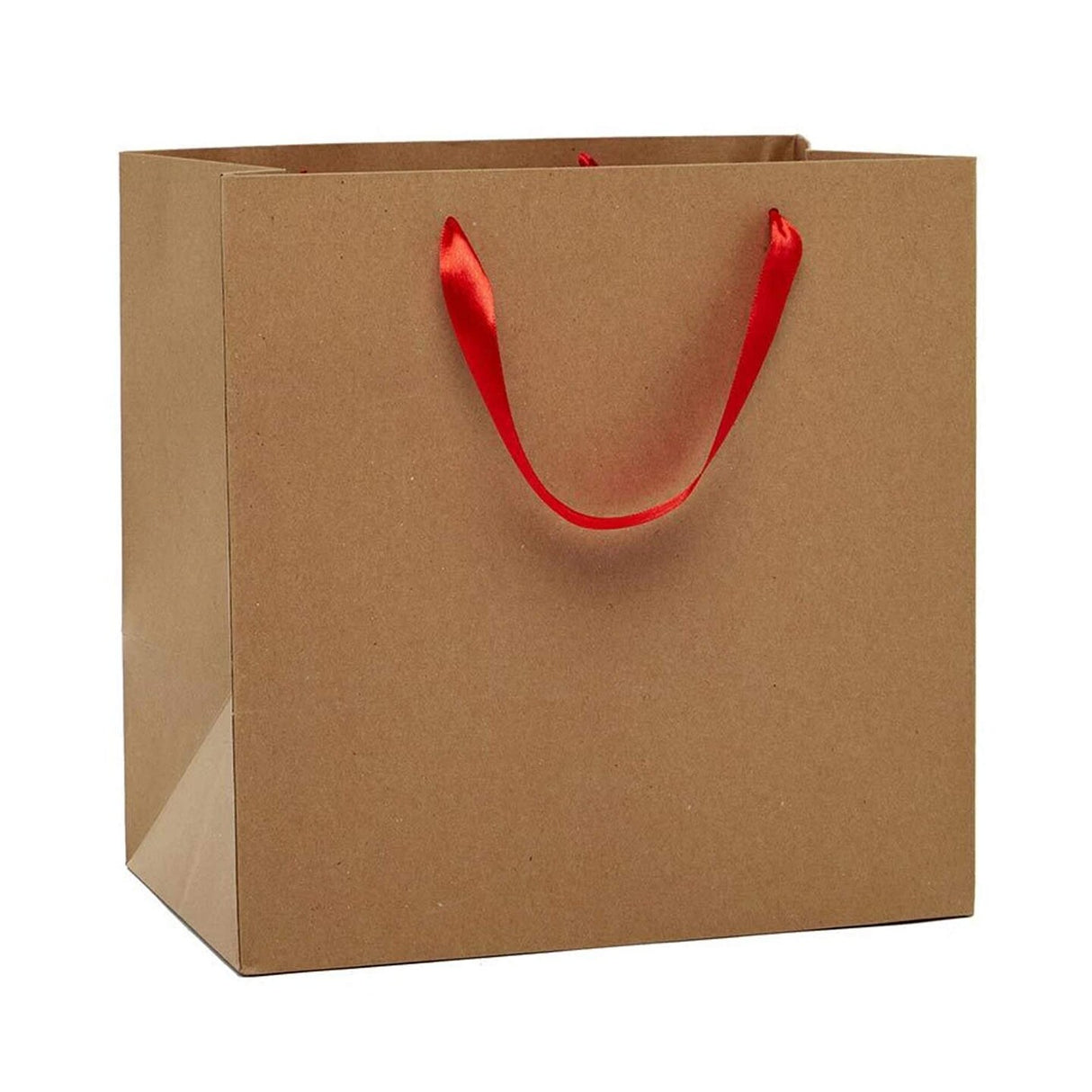 Kraft Euro Tote 13" x 5" x 9" with Satin Ribbon Handles