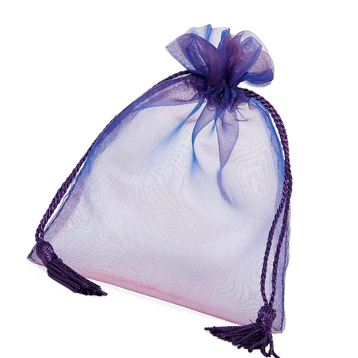 Jewel Tone Iridescent Sheer Tasseled Bags 3 1/2'' x 5'' for Jewelry
