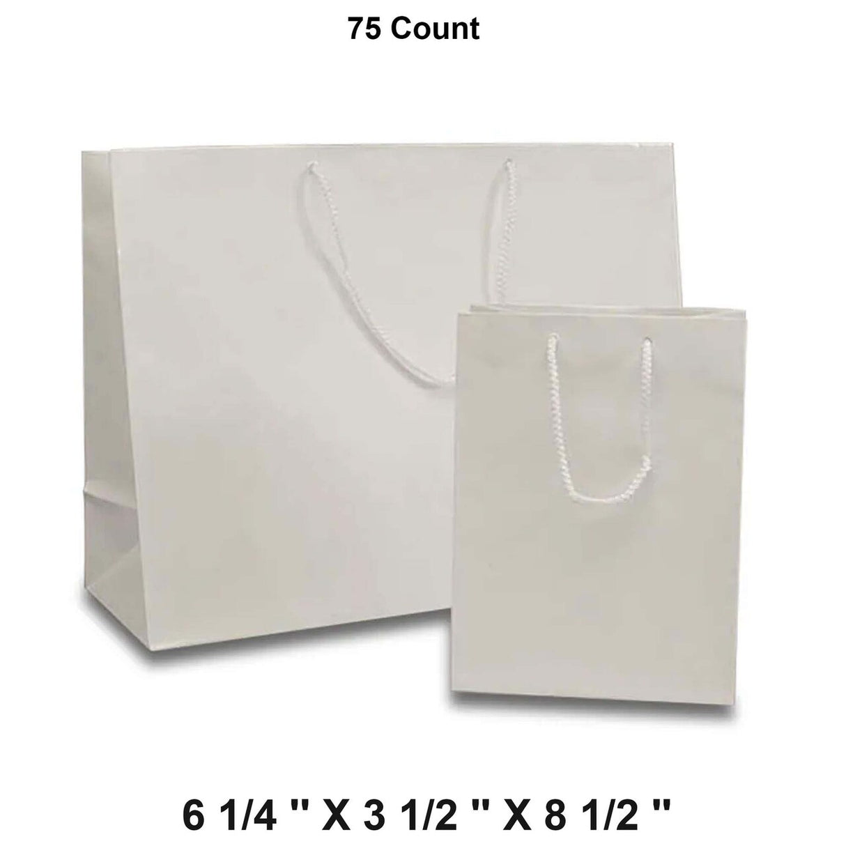 Mini Glossy Euro Totes Compact Size 6 1/4'' x 3 1/2'' x 8 1/2''