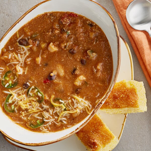 Bistro Soups by Vienna Beef Sweet Heat Turkey Chili with Beans 4 lb. - 4/Case