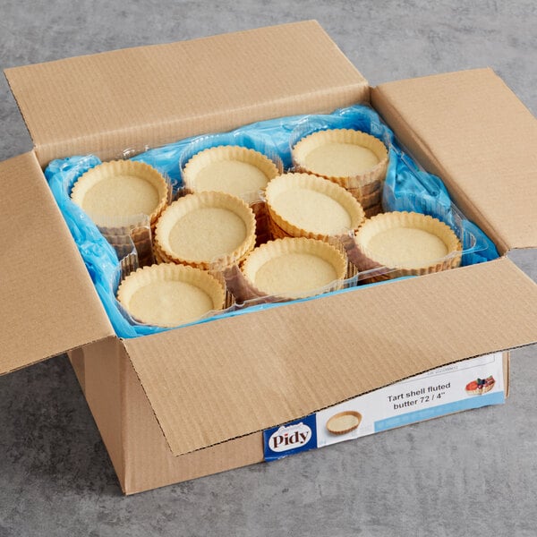 Pidy Gourmet Fluted Round Sweet Butter Tart Shell 4" - 72/Case