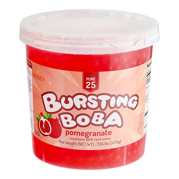 Bossen Pure25 Pomegranate Bursting Boba 7.04 lb. - 4/Case