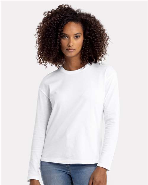 Next Level® Women's Cotton Relaxed Crewneck Long Sleeve T-Shirt