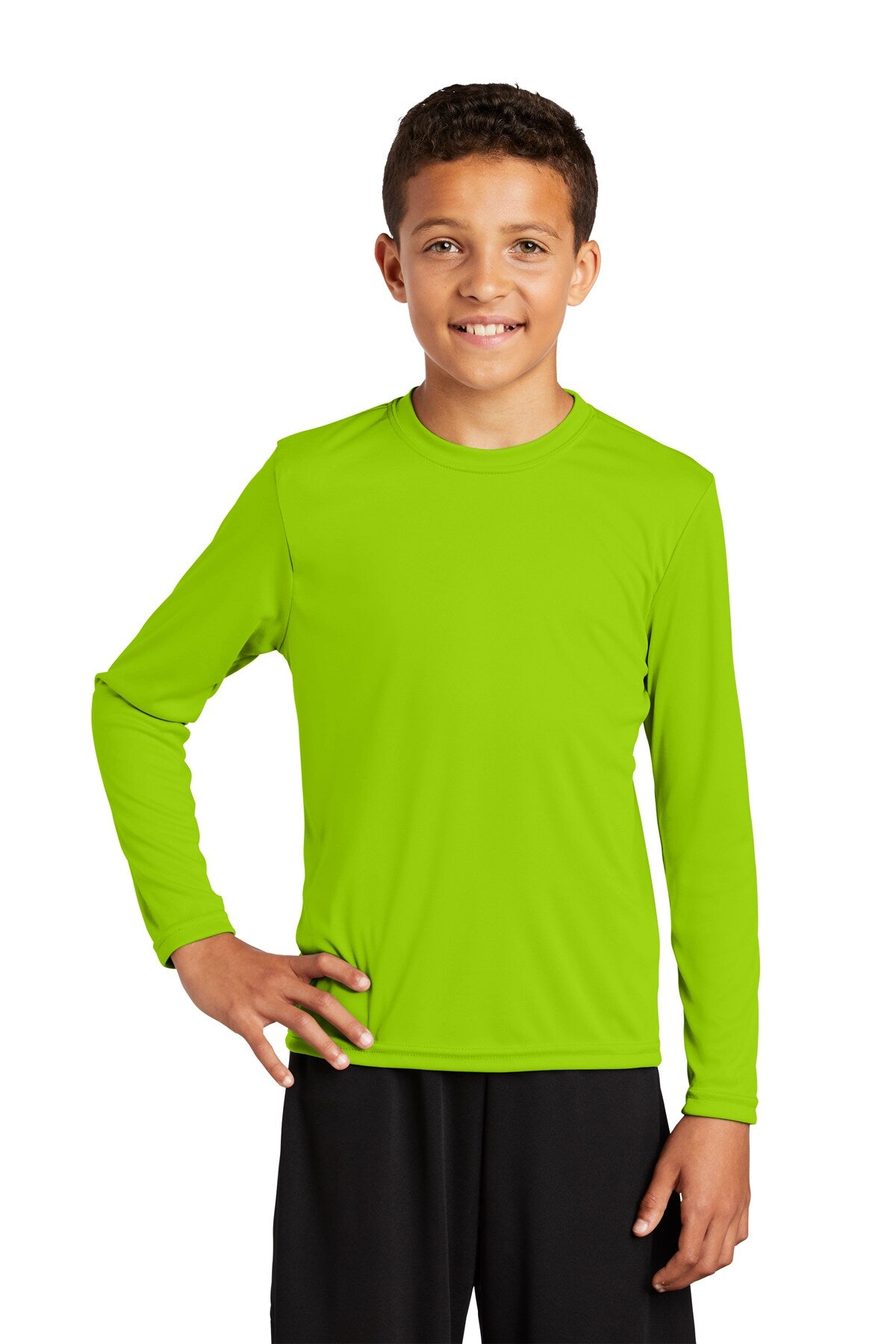Sport-Tek® Crewneck Long Sleeve T-Shirt for Youth