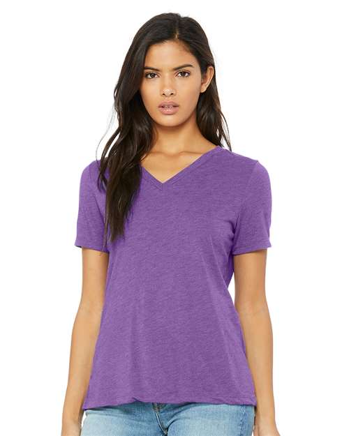 BELLA + CANVAS® Women's Relaxed Triblend Short Sleeve V-Neck T-shirt