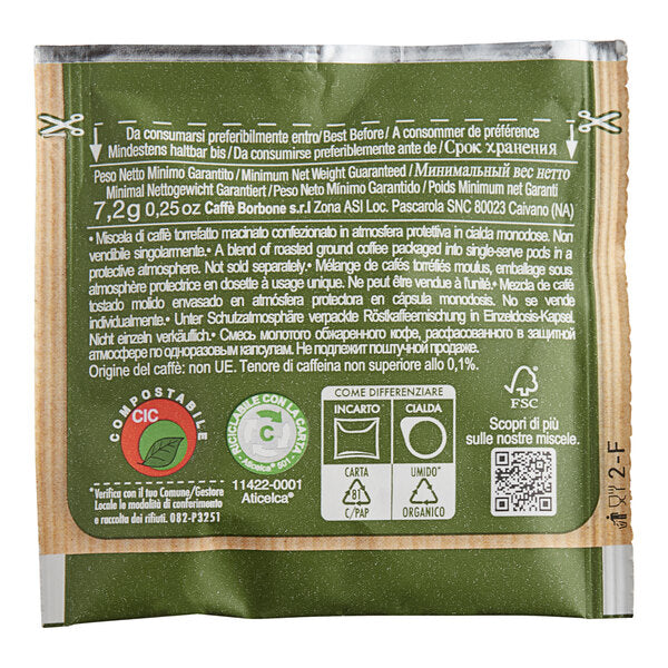 Caffe Borbone Decaf Blend Espresso Pods - 150/Case