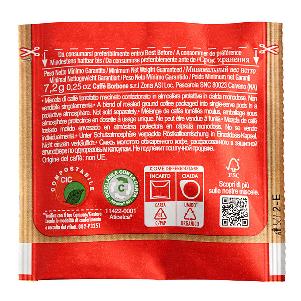 Caffe Borbone Red Blend Espresso Pods - 150/Case