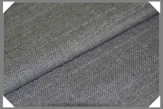 Grey Matka Silk Fabric - Grey Solid, 44/45" Width