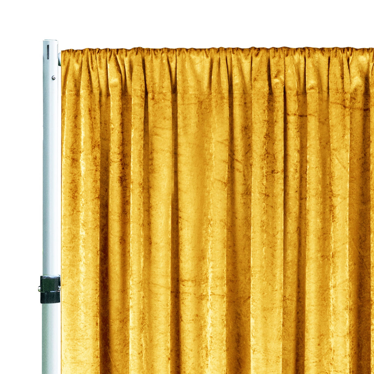 Crushed Velvet Backdrop Drape Panel 10 ft x 57 in Gold