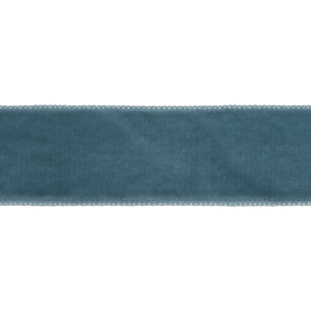 Single Faced Velvet Ribbon Made in Italy - 7/8" - French Blue - Sabine Collection