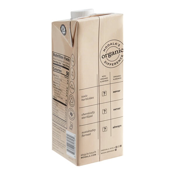 Mooala Organic Simple Almond Milk 32 fl. oz. - 6/Case