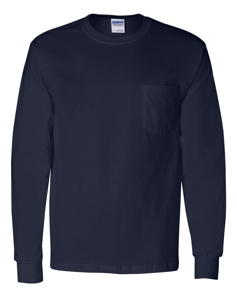 Gildan® Classic Fit Long Sleeve Crewneck Pocket T-Shirt