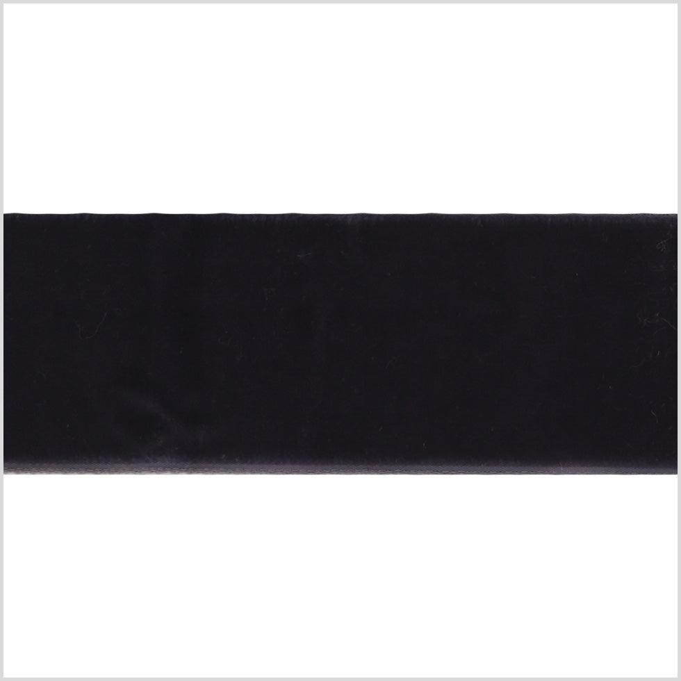 Single Faced Velvet Ribbon Made in Italy - 1.5" - Dark Gray - Sabine Collection