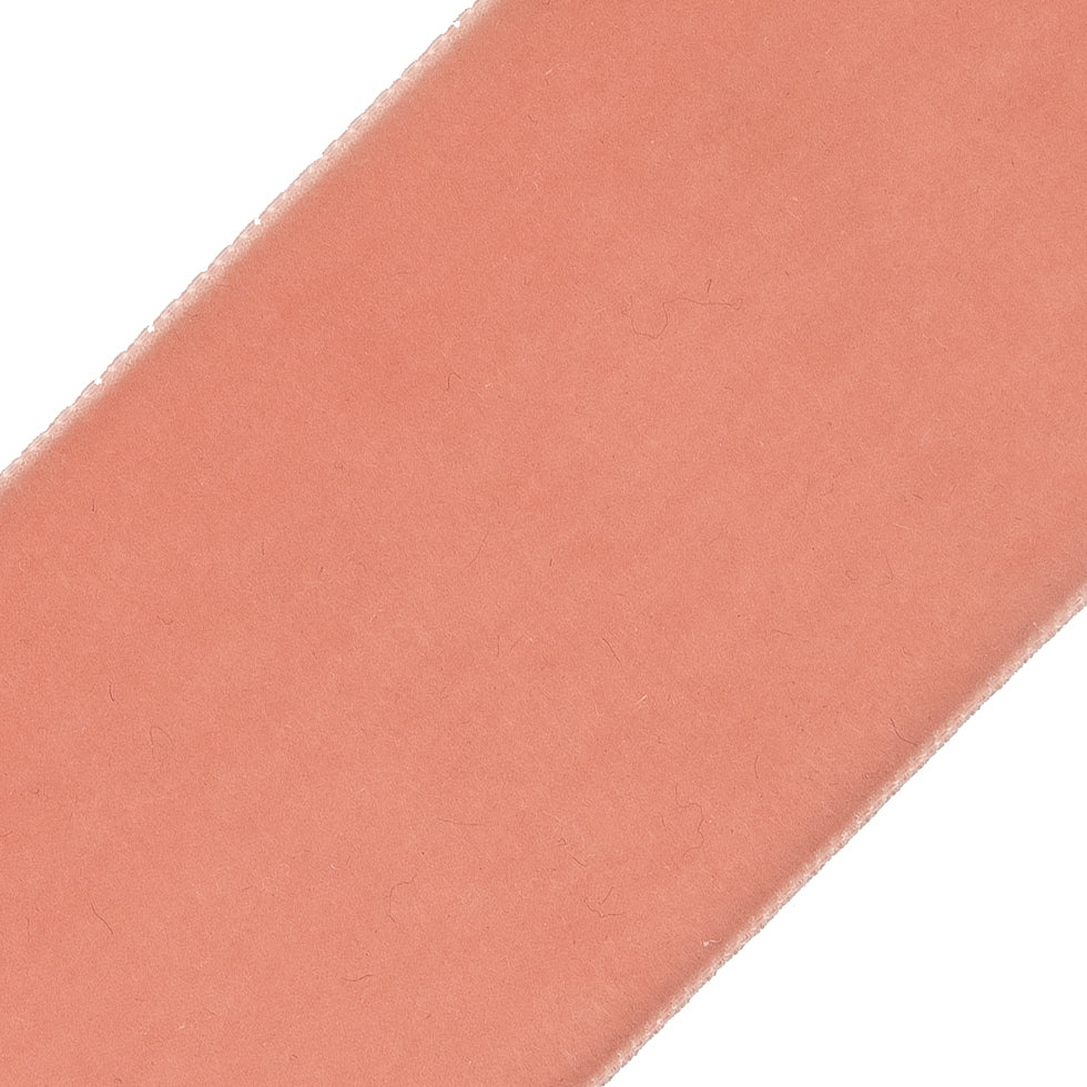 Single Faced Velvet Ribbon Made in Italy - 2" - Coral - Sabine Collection