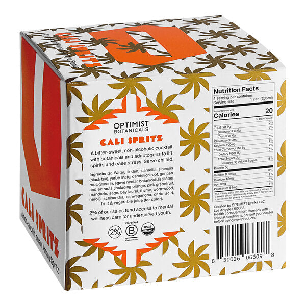 Optimist Botanicals Non-Alcoholic Cali Spritz 8 fl. oz. - 4/Pack