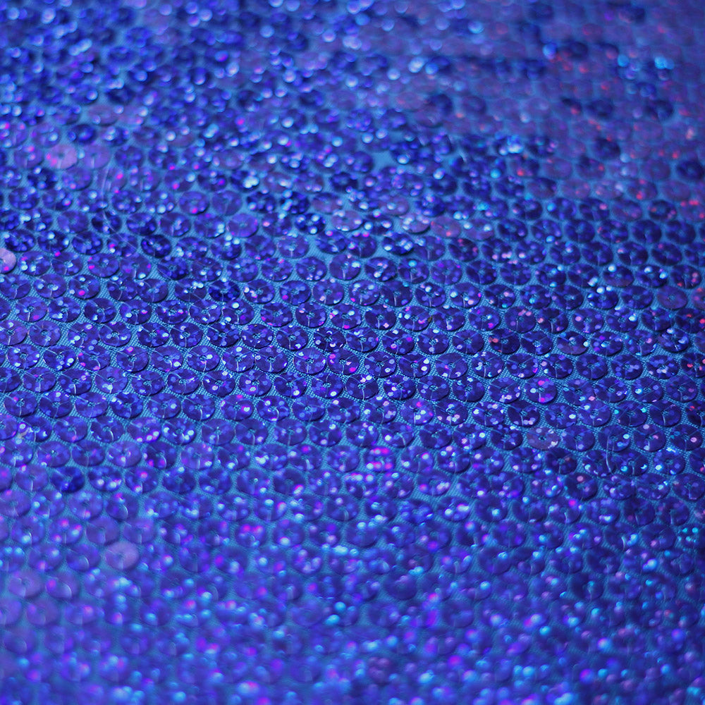All-Over Holo Sequins Poly Spandex Fabric - Multiple Colors, Round Sequins, 56-58" Width (1 Yard)