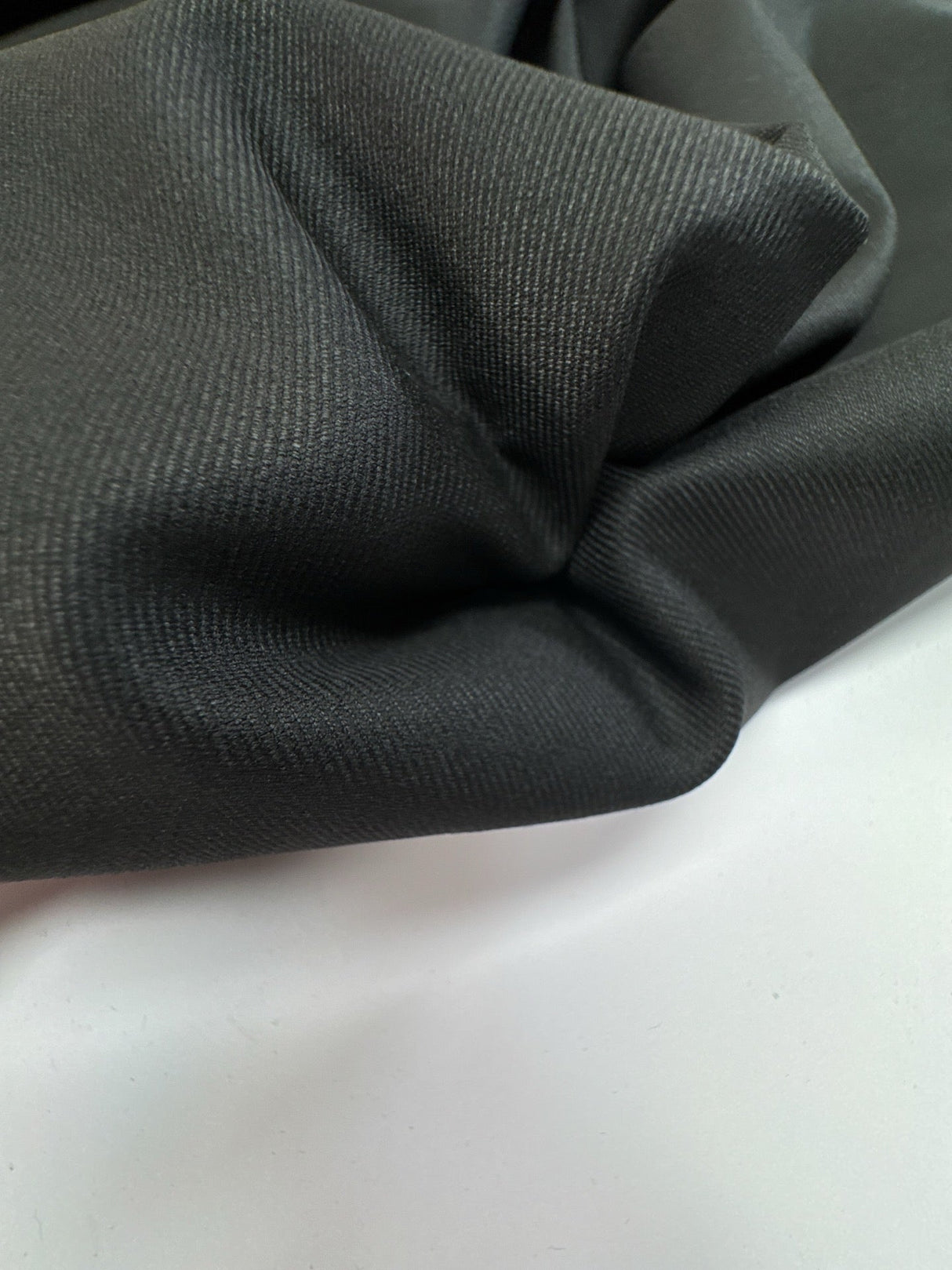 Black Polyester Viscose Twill