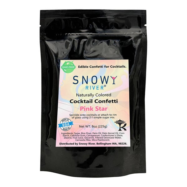 Snowy River Pink Star Cocktail Confetti 8 oz.