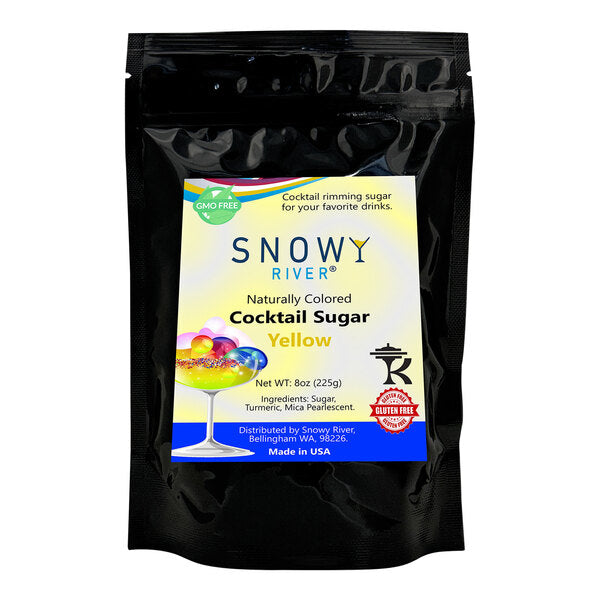 Snowy River Yellow Cocktail Rimming Sugar 8 oz.