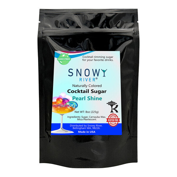 Snowy River Pearl Shine Cocktail Rimming Sugar 8 oz.