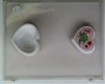 Heart Pour Box With Roses Chocolate Mold