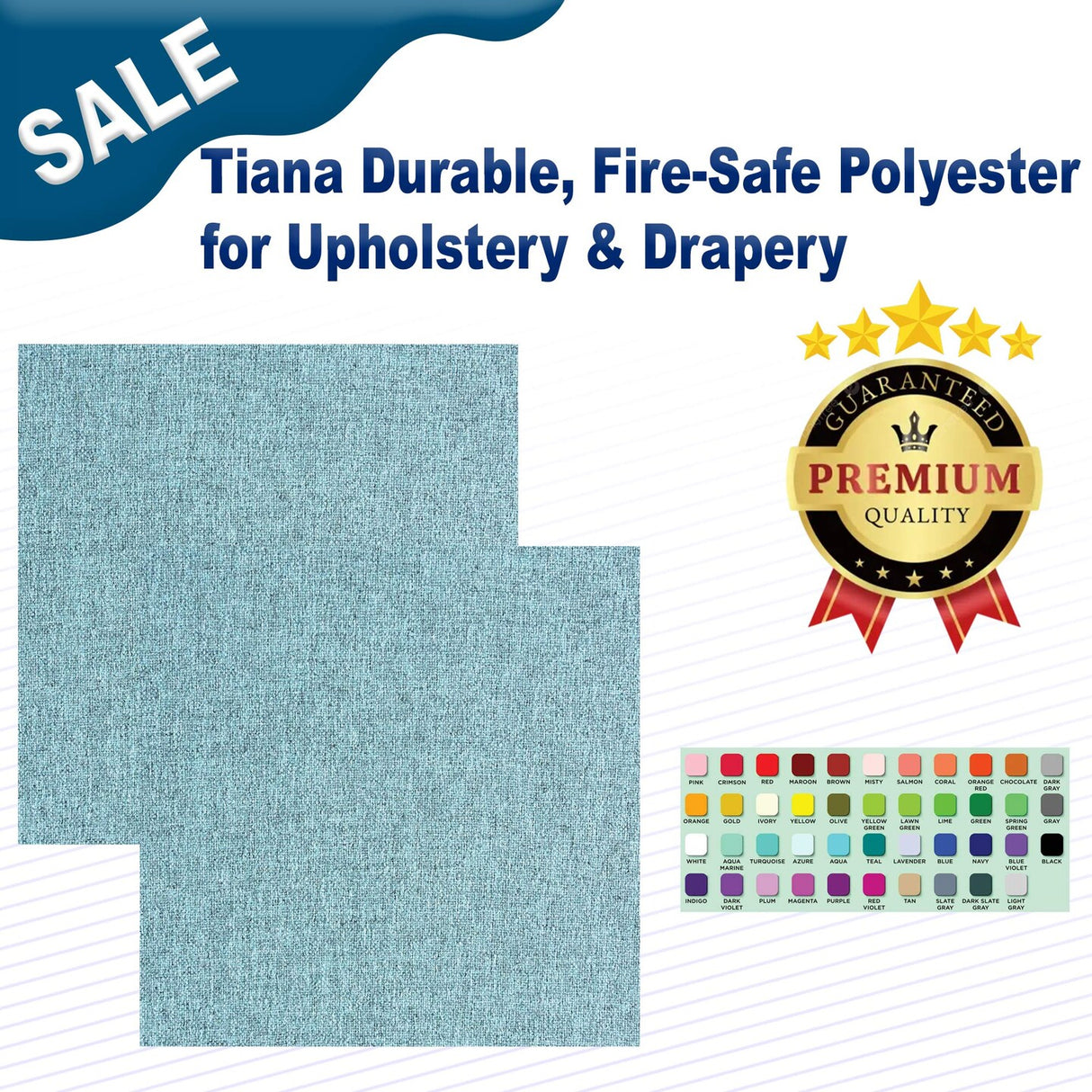 Tiana Durable, Fire-Safe Polyester for Upholstery & Drapery