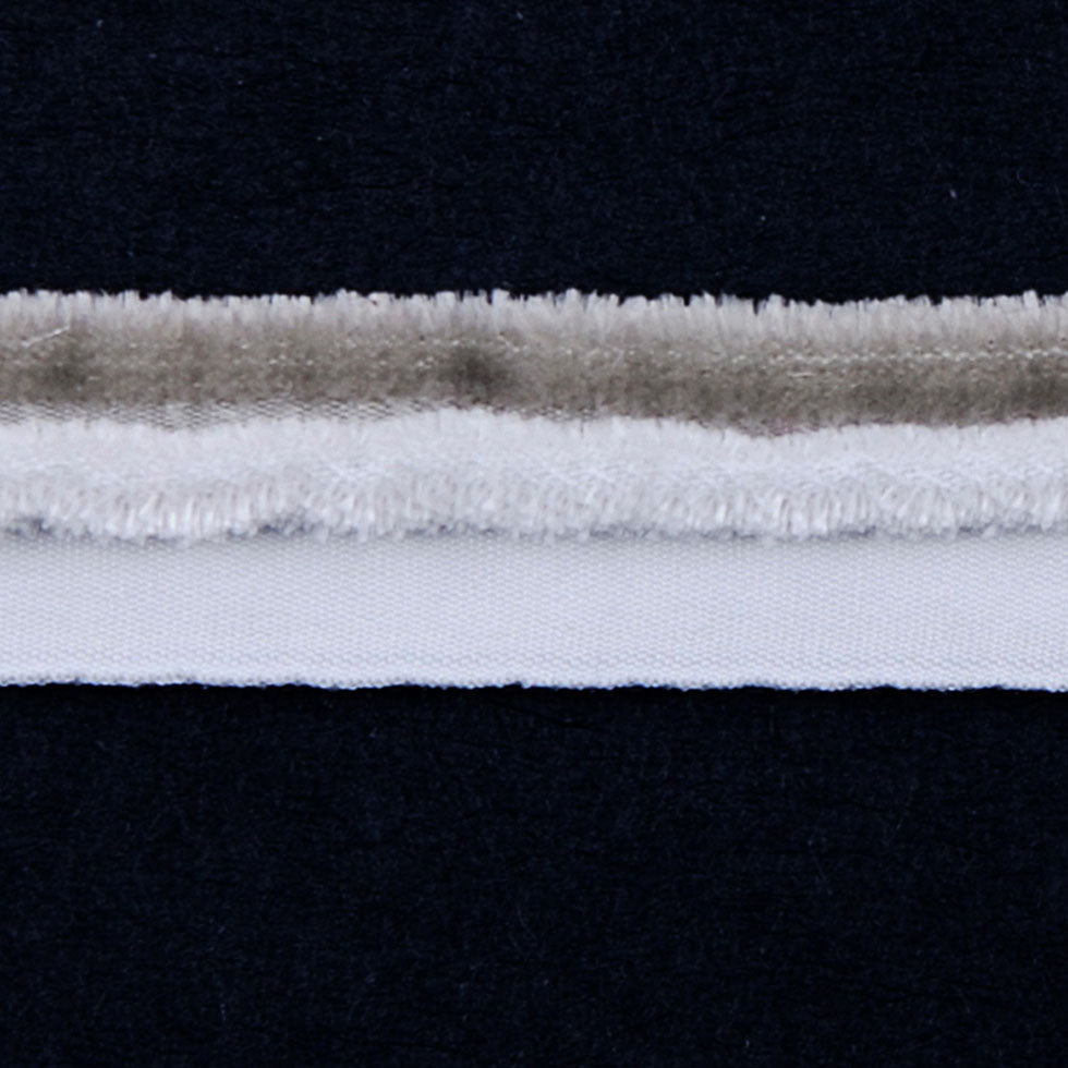 Italian Light and Dark Gray Velvet Piping - 0.625"