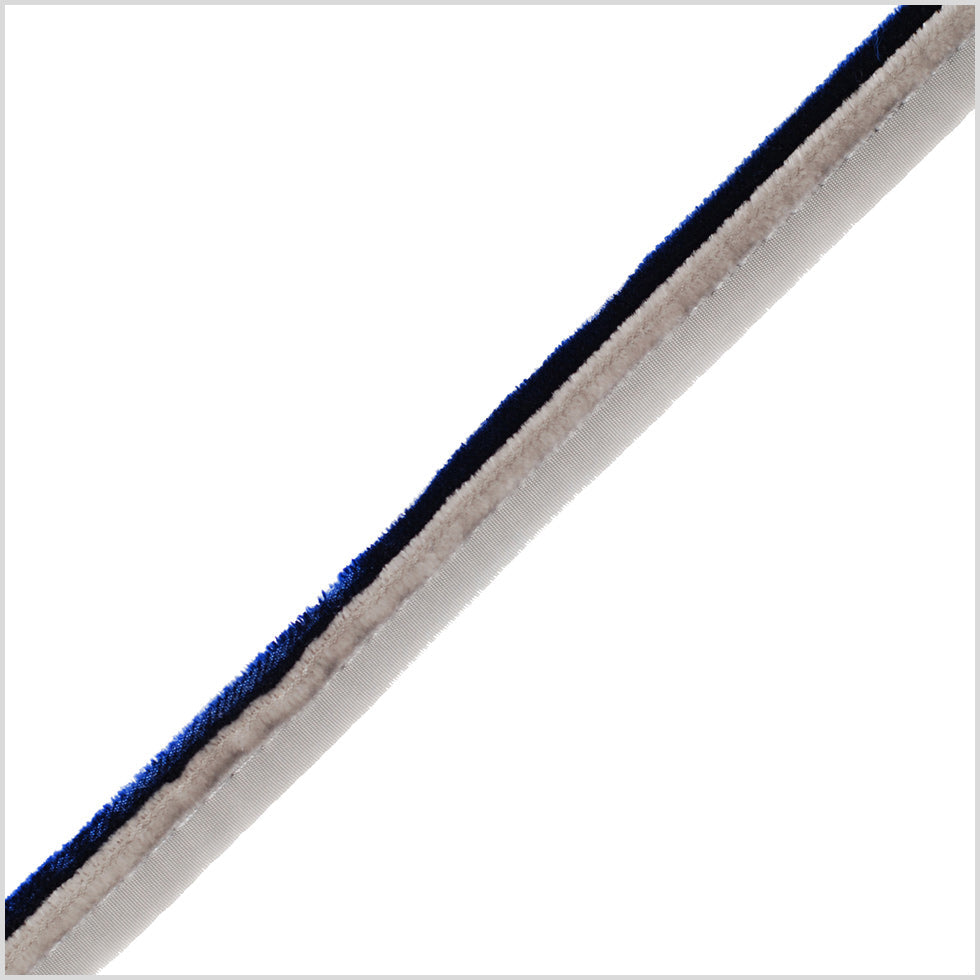 Italian Light Gray Velvet Piping - 0.625"