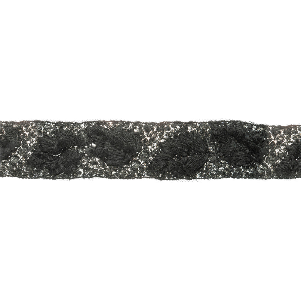 Black/White Fancy Beaded Trim