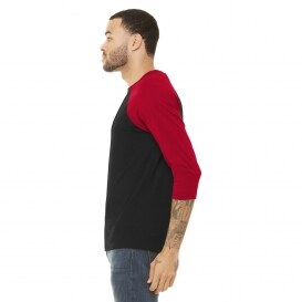 TULTEX® Fine Jersey Raglan Crewneck Three-Quarter Sleeve Tee