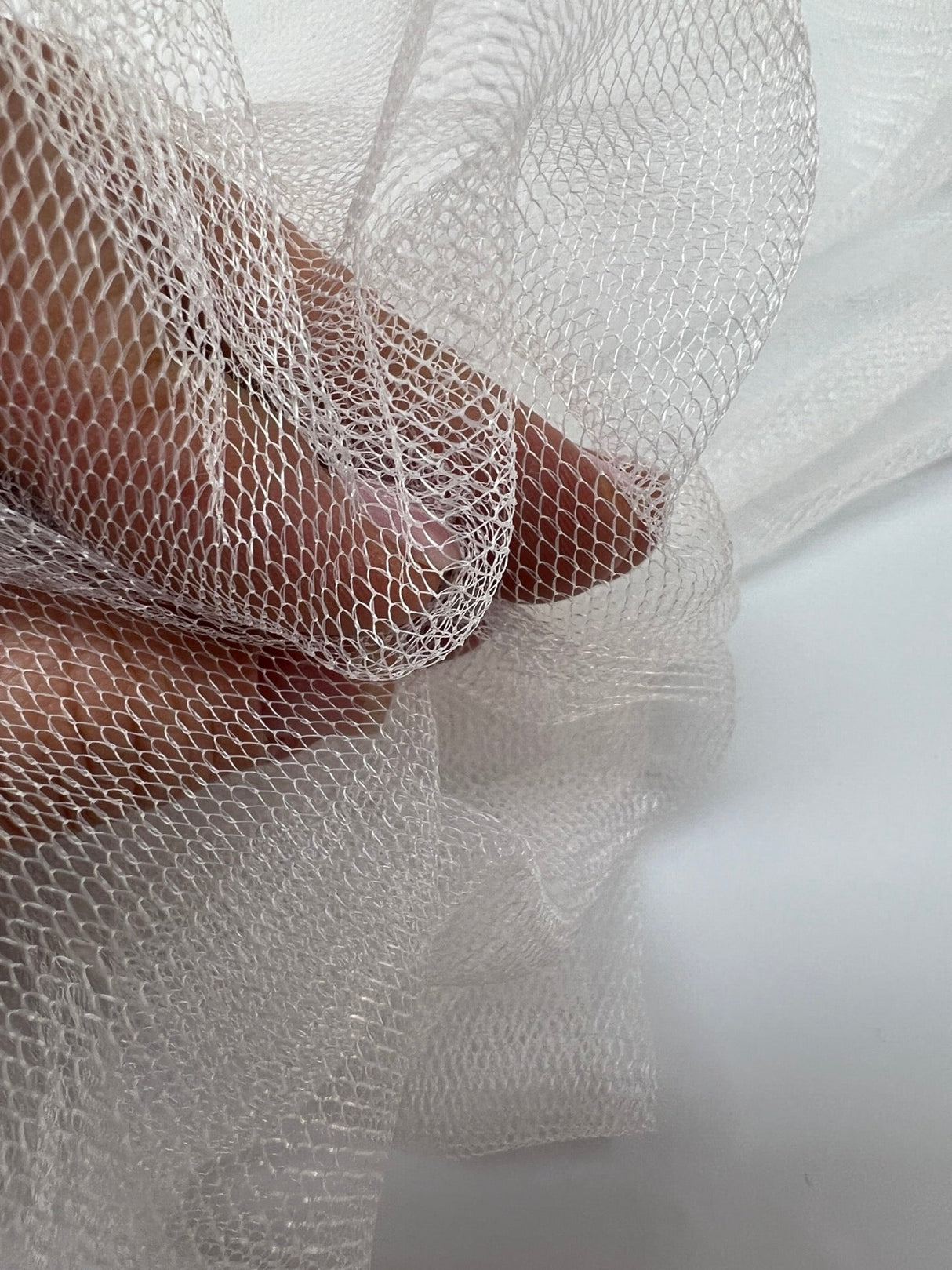 Polyamide Mesh White Stretch
