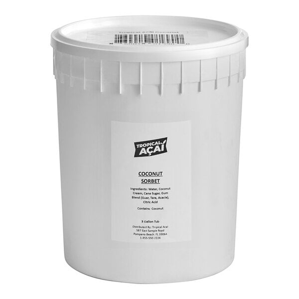 Tropical Acai Premium Coconut Sorbet 3 Gallon