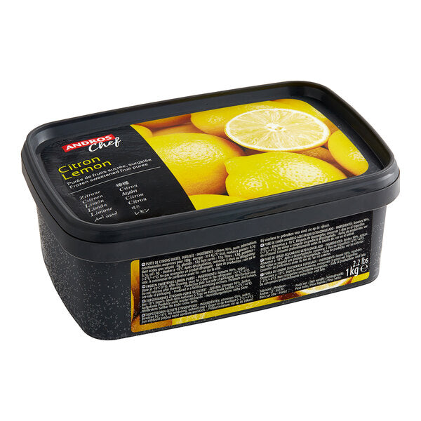 Andros Chef Sweetened Lemon Puree 2.2 lb. - 6/Case