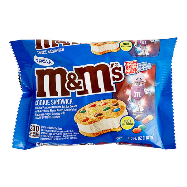 M&M's® Ice Cream Sandwich 4 oz. - 24/Case