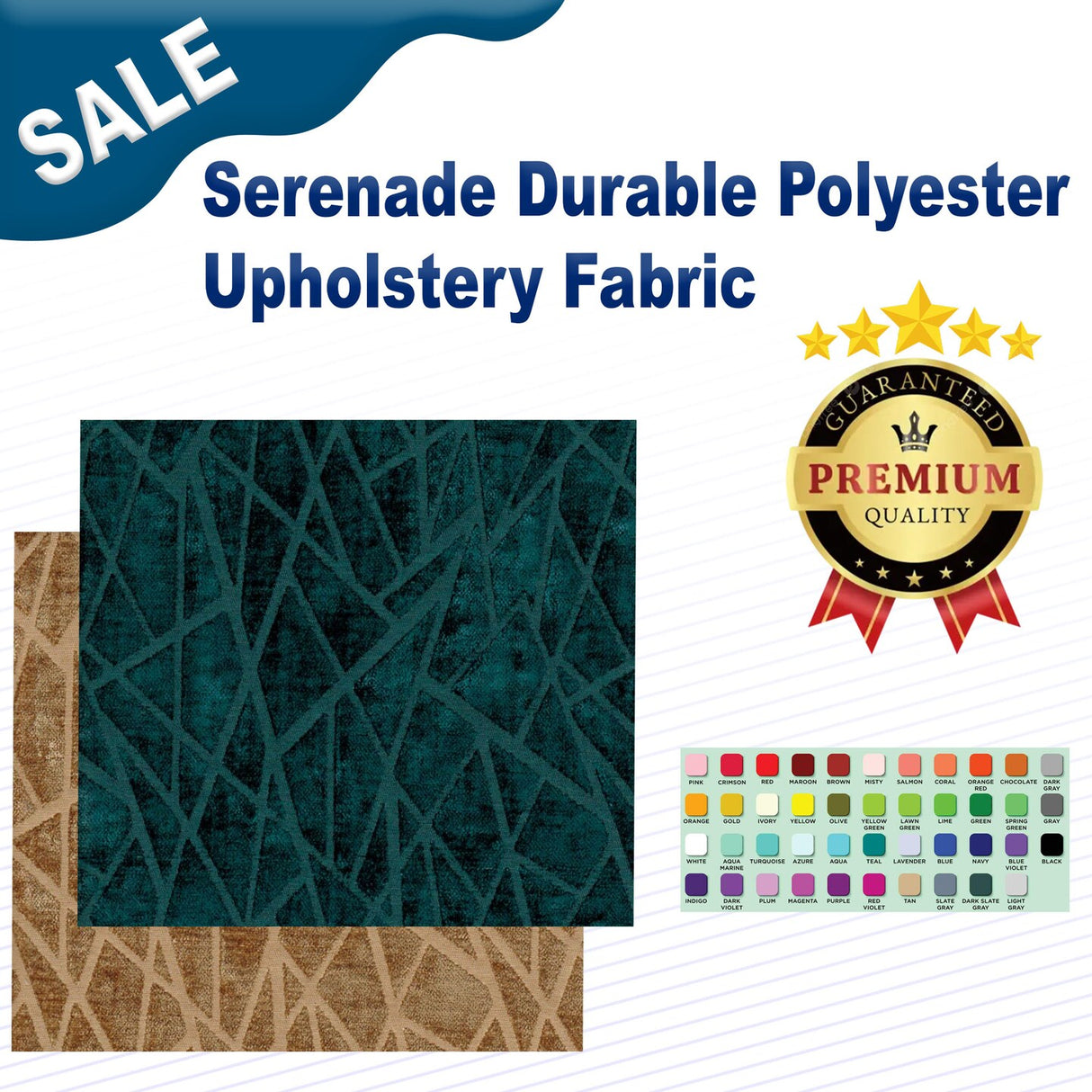 1 Yard Serenade Durable Polyester Upholstery Fabric