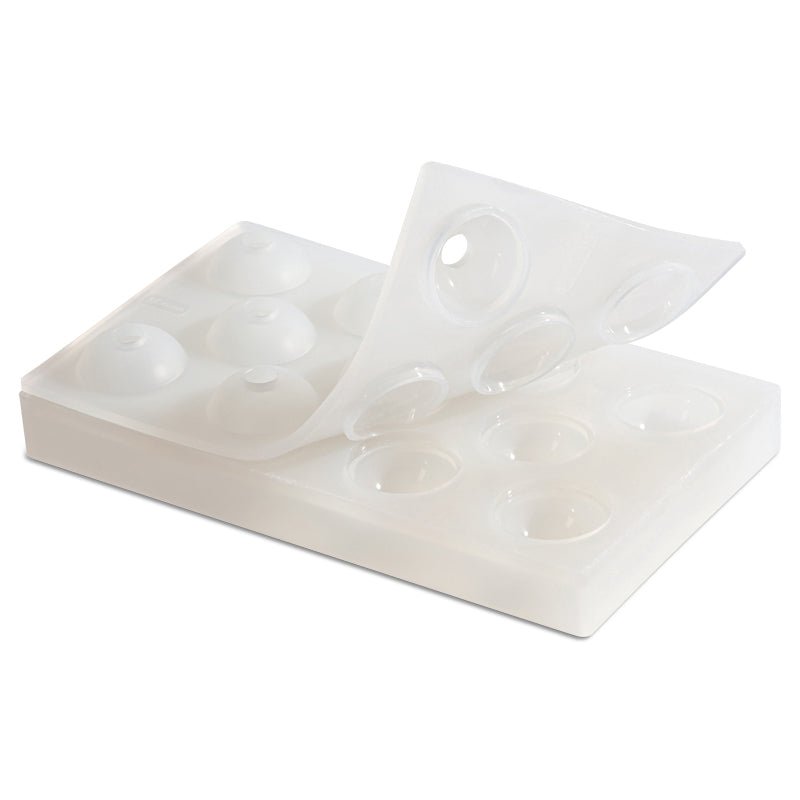 Pavoni Translucent Silicone Sphere Mold Size: 45mm (1-3/4"), 11 Cavities